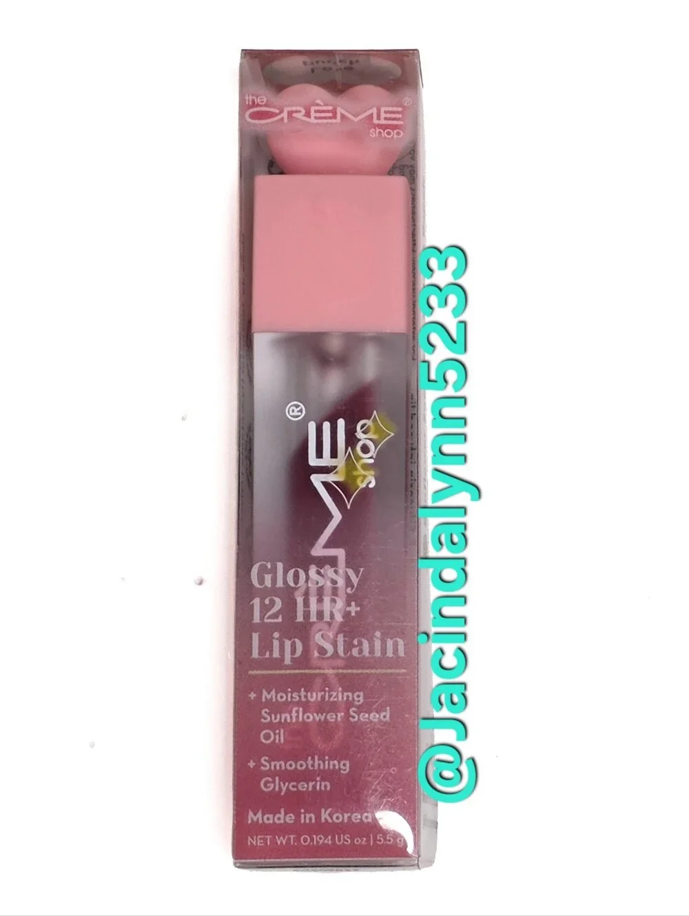 The Creme Shop Glossy 12+ Hour Lip Stain New In Box Makeup Shade Is : Love Punch